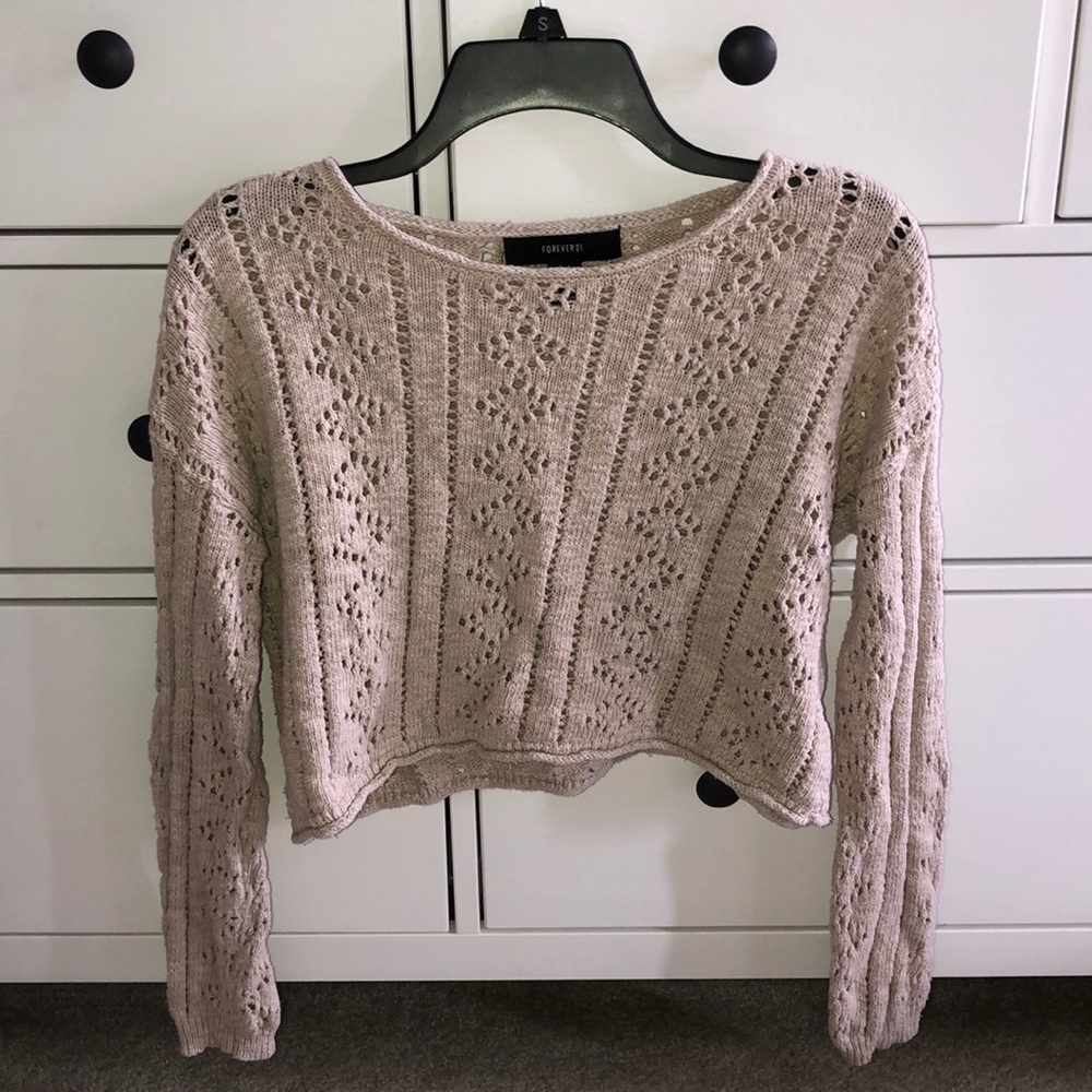 Forever 21 cropped knit sweater